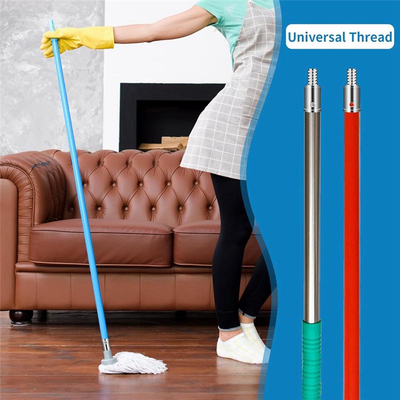 

A25F-Replacement Threaded Tip Universal Ultra, For 0.8 /1 Wood Or Metal Poles For Mop, Broom 4 Set Repair Kit серебряный