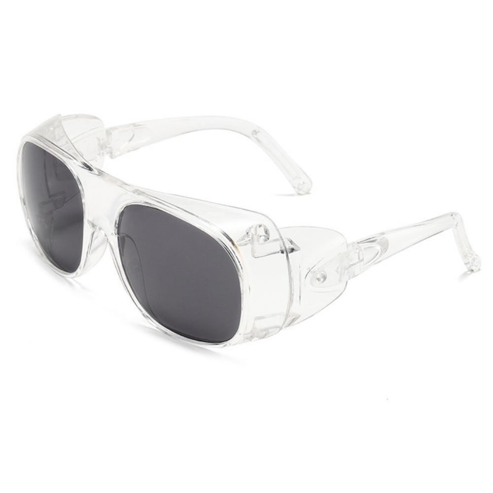 Schutzbrille Winddicht Staubdicht Brille für Herren Damen Blaufilternde Schutzbrille Großes Gestell Transparente Sonnenbrille