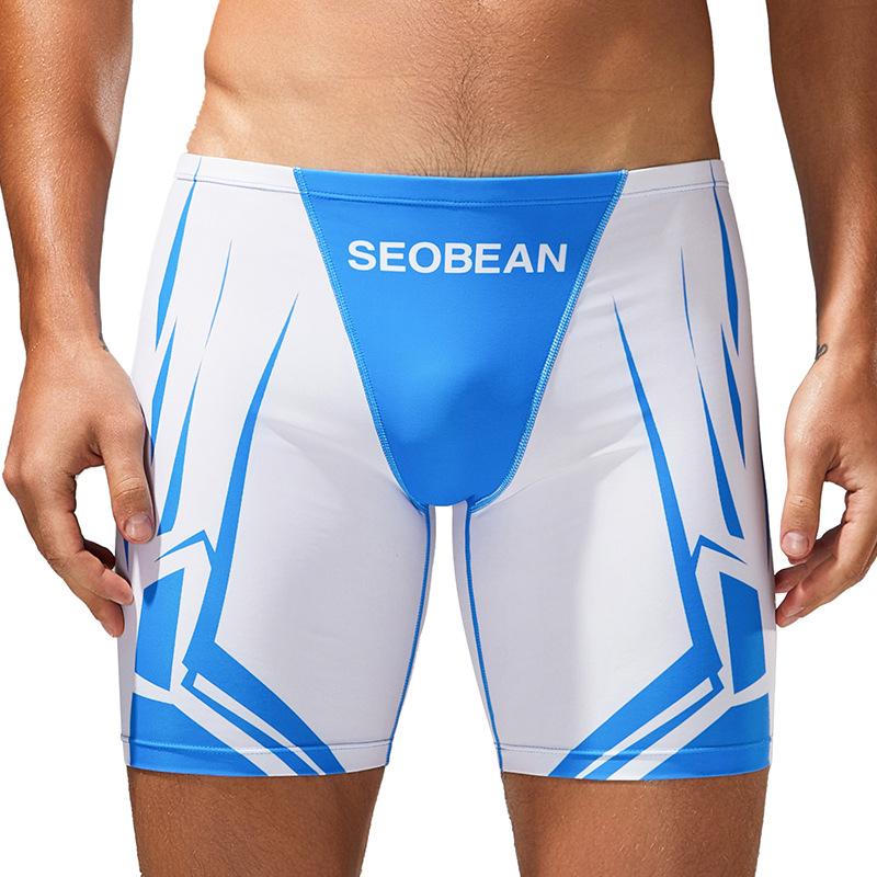 Close-fitting Swim Trunks Men Swimwear 2026 New Trendy Mens Swimming Boxer for Surfing Swim Shorts M белый