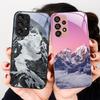 Snow Mountain Scenery For Samsung S8 S9 S10 S20 U Ltra S21 Pro S22 Plus S23 FE S24 Ultra S25 Edge S25Ultra Glass Phone Case
