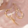 Alloy Dangle Earrings Gold Silver Color Metal Earrings Charm Asymmetric Line Earrings  For Women