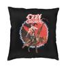Vibrant Ozzy Osbourne Square Throw Pillow Case Decoration 3D Two Side Print Rock Band Heavy Metal Cushion Cover for Living Room