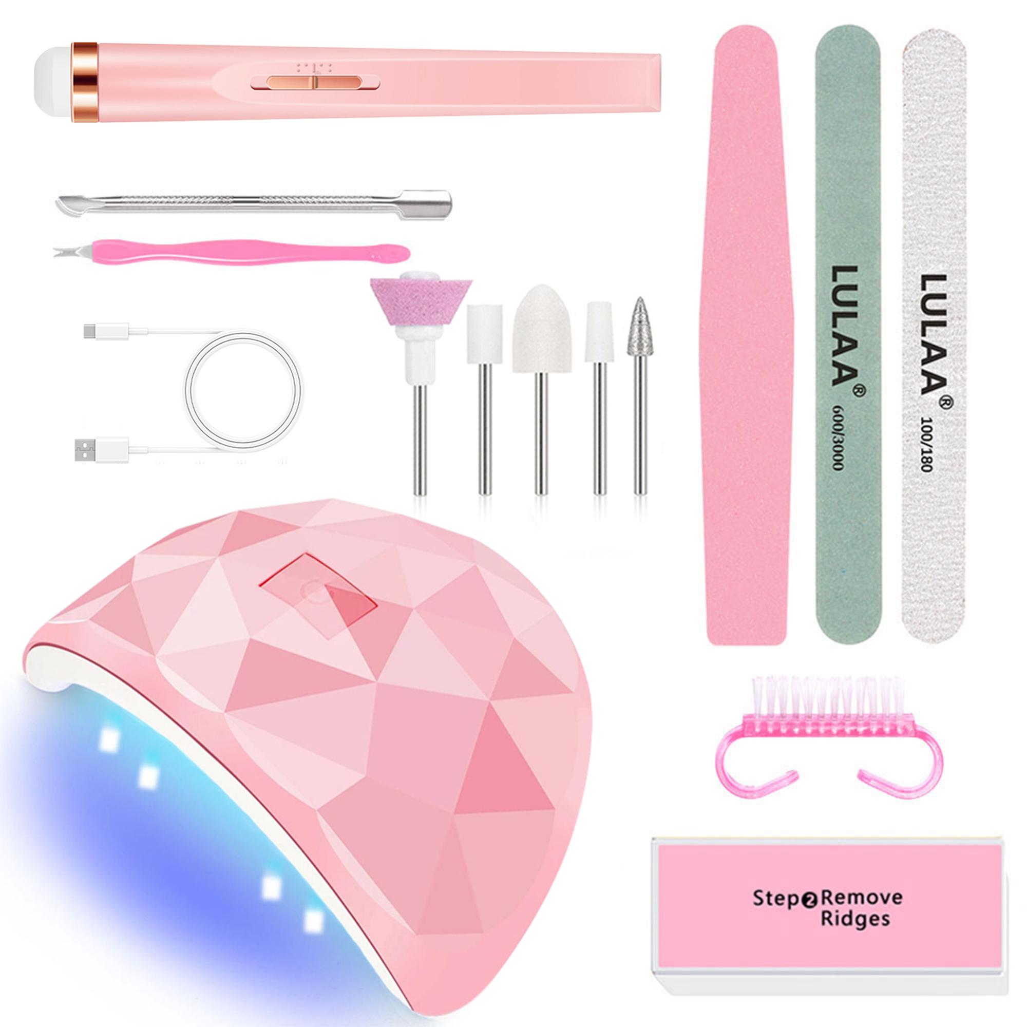 

YIKOOLIN Профессиональный набор для маникюра с УФ-светодиодной лампой 20000 об/мин Электрический маникюрный набор инструментов для начинающих