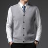 Herbst/Winter 2023 Herren V-Ausschnitt Strickweste - Dick, Warm Business Casual Schal für Herren mittleren Alters