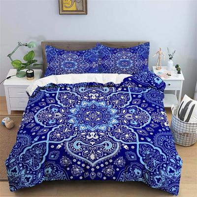 Boho 3D Květinové Listy Povlak na Přikrývku Mikrovlákno Abstraktní Geometrický Vzor Ložní Sada King Full Queen Pro Kluka Teenagera Dospělého Dekor