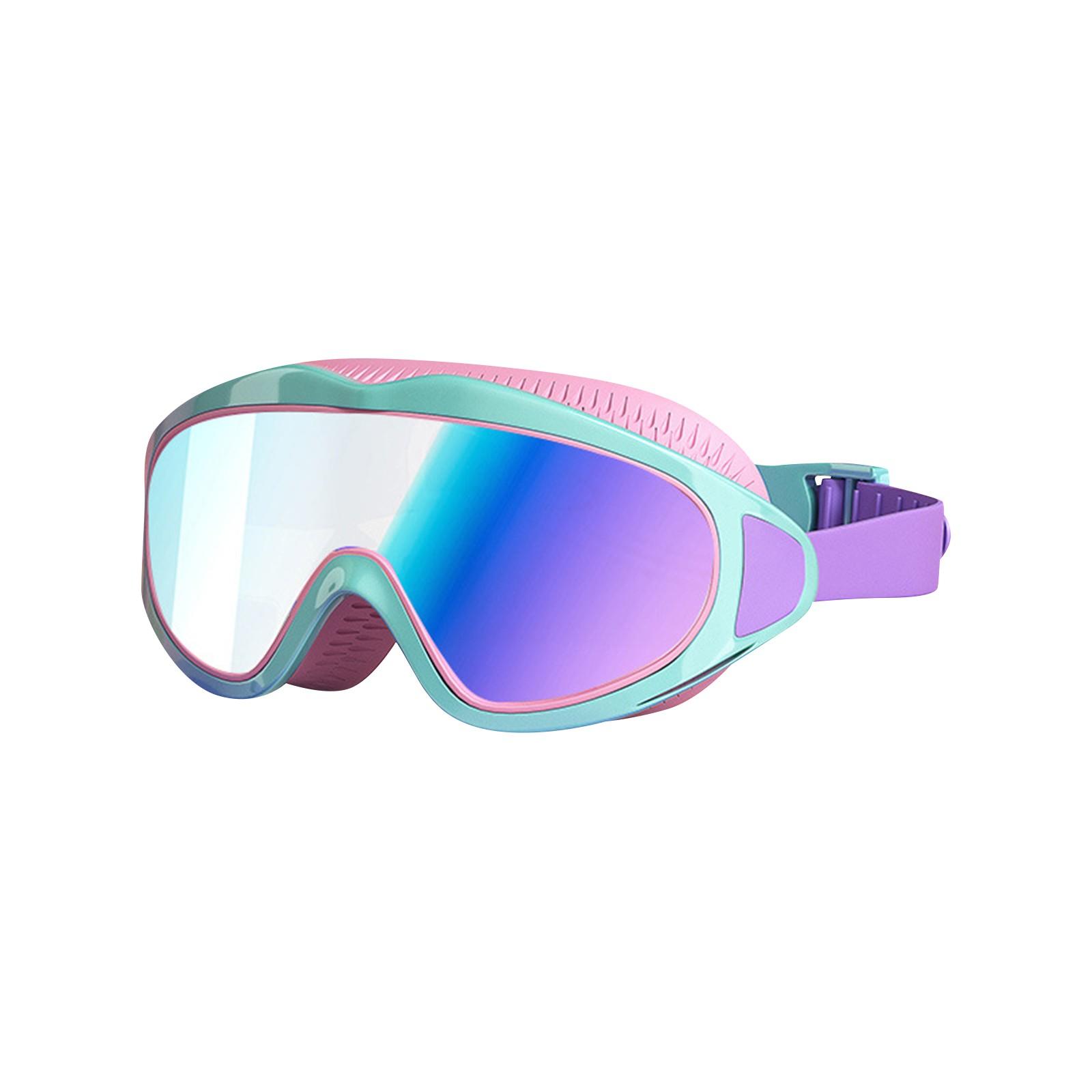 

Очки для плавания, подходят для детей от 3 до 16 лет, детские, с большой оправой, водонепроницаемые и противотуманные очки для плавания One Size