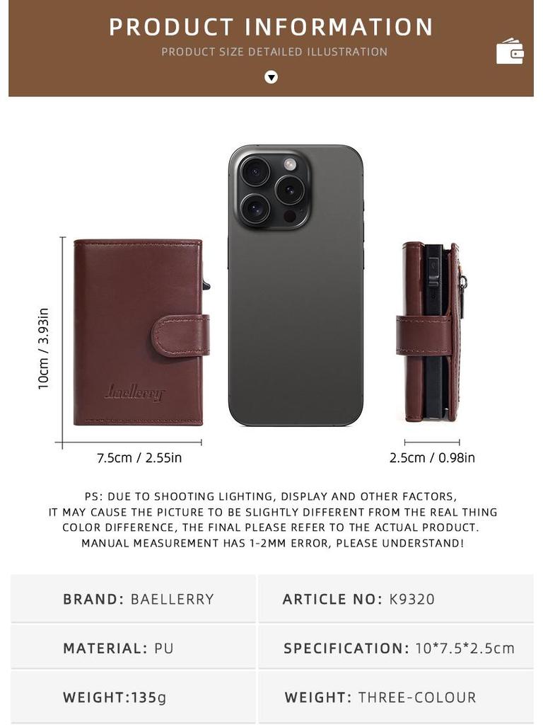 Baellerry RFID Anti-theft Aluminum Card Holder for Men