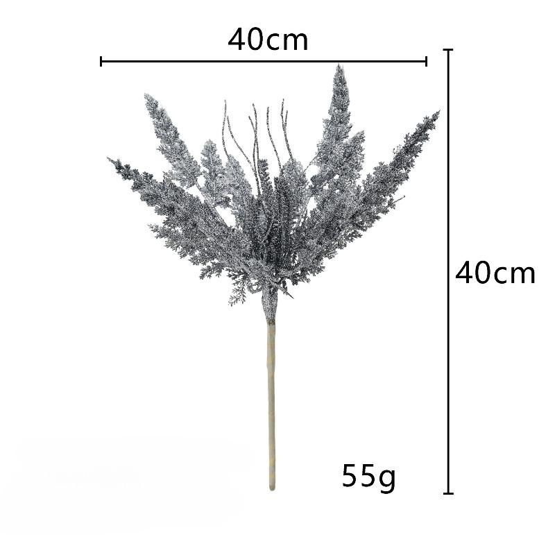 Glitzerzweige 40cm Weihnachtsdekorationen, künstliche Kiefernadeln Goldstaub Blatt Zypresse Kiefernblätter Goldstaub Weihnachtsbaumzweige