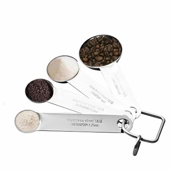 

4/6Pcs Heavy-Duty Stainless Steel Measuring Spoons Set for Dry or Liquid, Fits in Spice Jar, Kitchen Tools