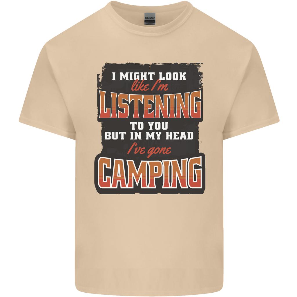 In My Head Ive Gone Camping Funny Unisexs Light Cotton TShirt