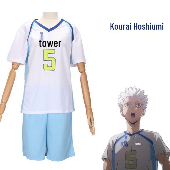 Haikyuu!! Keiji Akaashi & Kotaro Bokuto Men's Campus Sports Cosplay Costume – Short Sleeve Set