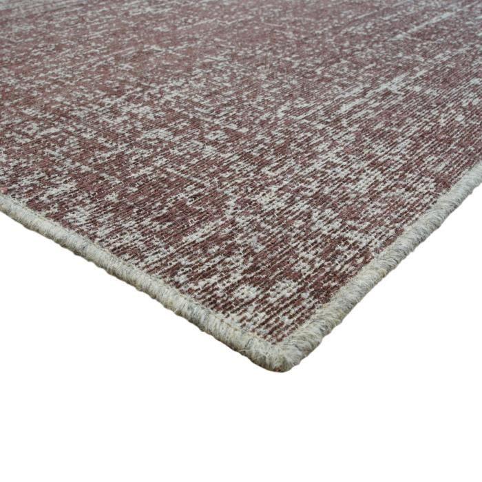 Tapis en laine terracotta et beige 160x230
