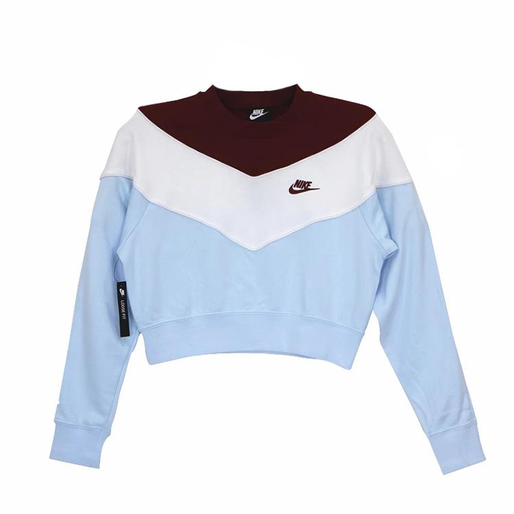 

Nike Loose Fit Cropped Hoodie Women tops Blue BV4954-433 L