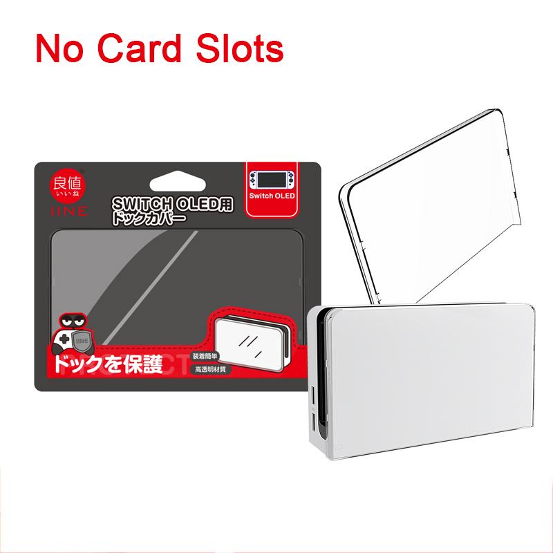 

For Nintendo Switch OLED Charger Dock Cover Case With Game Card Storage Dustproof PC Hard Shell Nintendo Switch Game Accessories No Card Slots