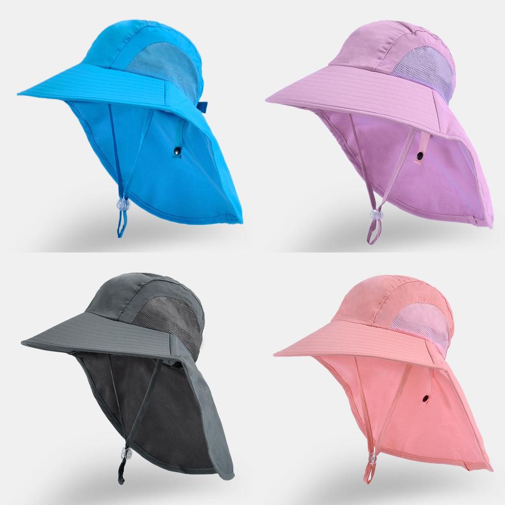 Kids Summer Fisherman Hat With Large Brim Sun Protection For Outdoor Play And Beach Days