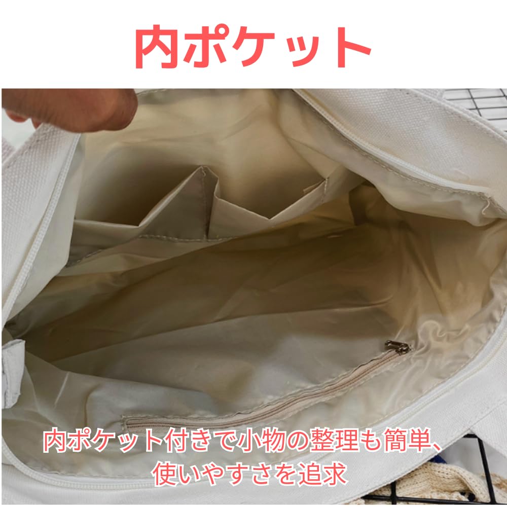 Ita Transparent Tote Bag with Shoulder Storage Bag for Transparent [YourKit] Bag, Cover, Bag, Otaku, (White)