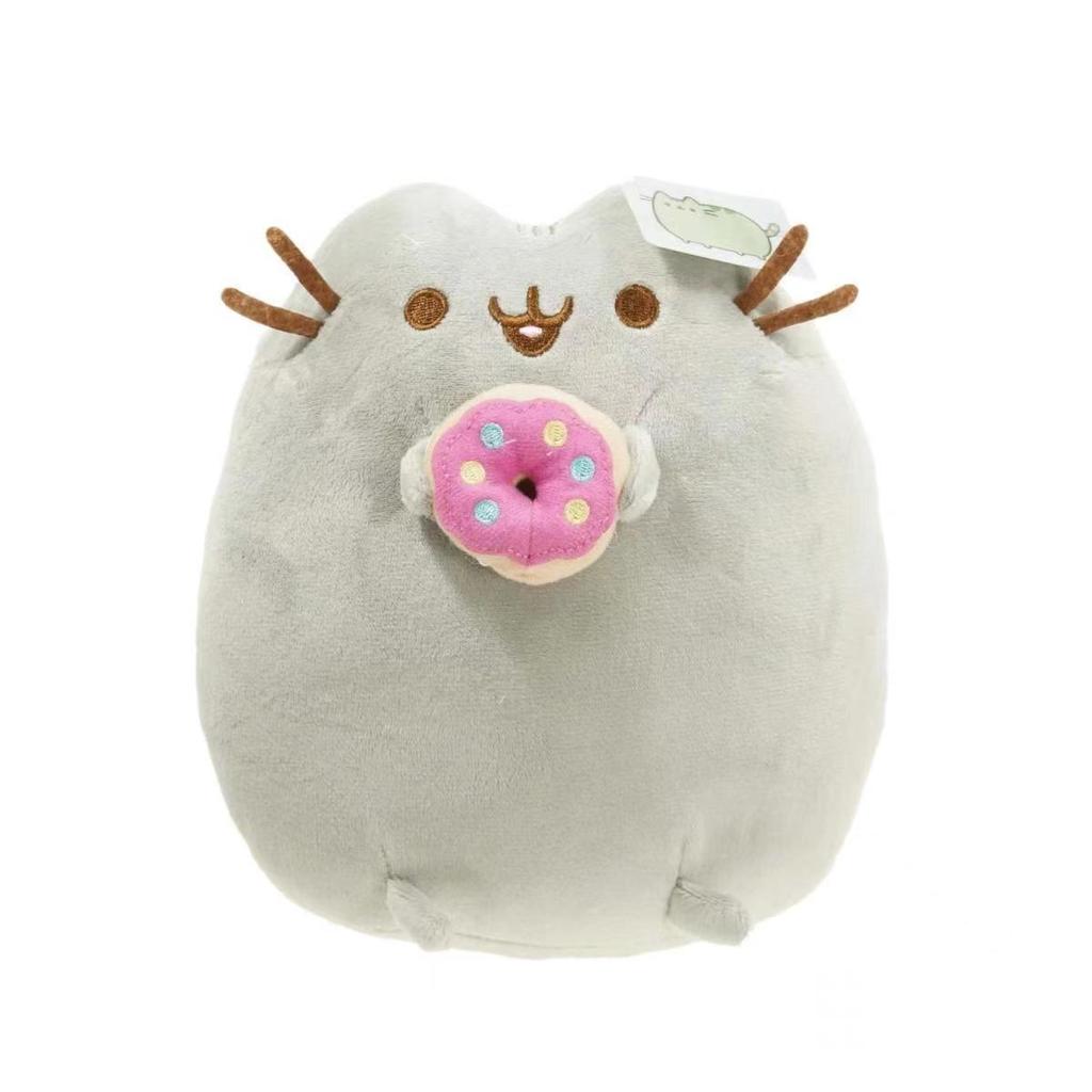 Brinquedo de Pelúcia Gato Gordo Cinza: Temas Sanduíche, Gelado, Donut, Pizza & Hambúrguer