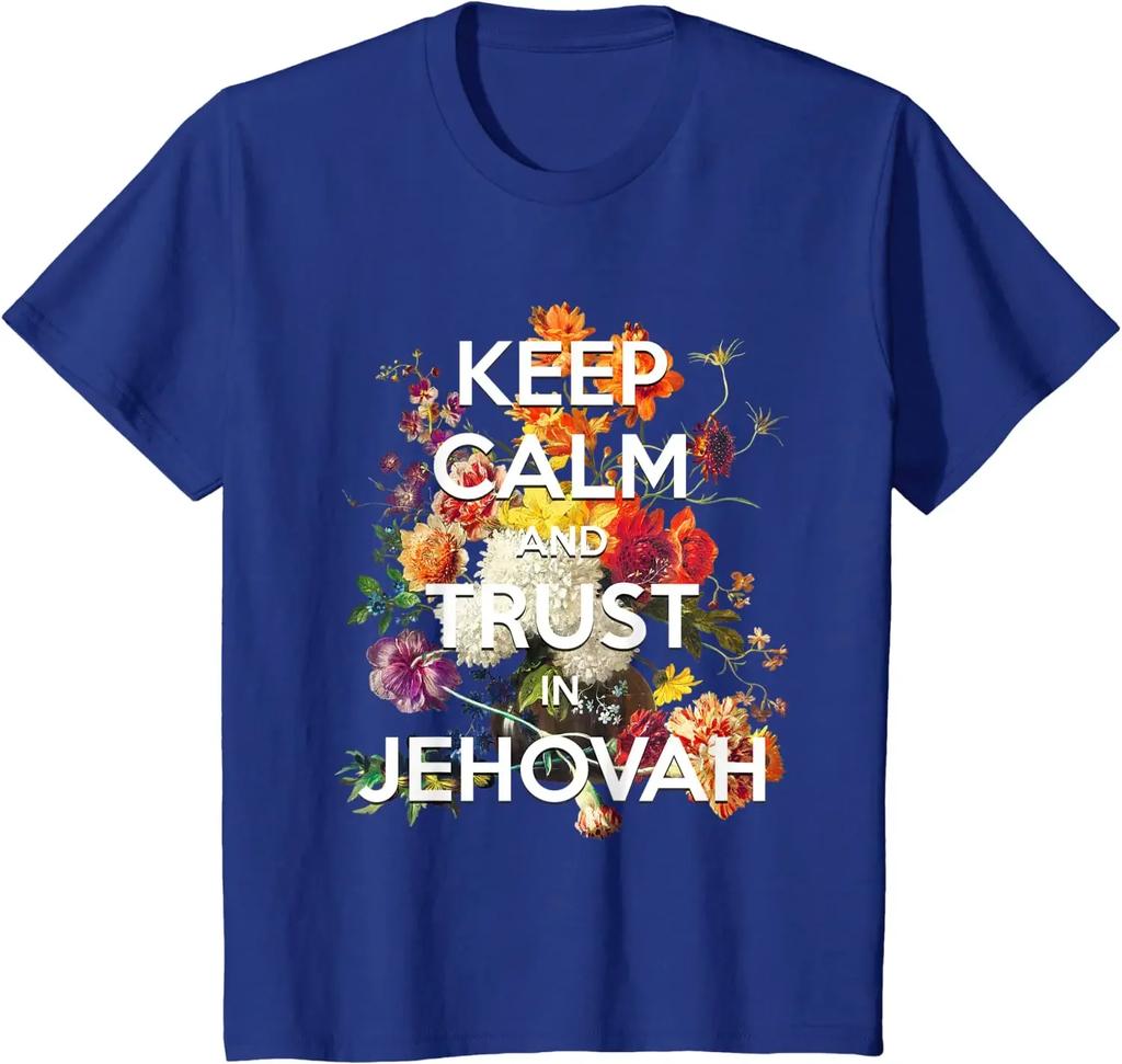 Bleib ruhig und vertraue auf Jehova JW 2021 Jahrestext Jesaja 30:15 T-Shirt