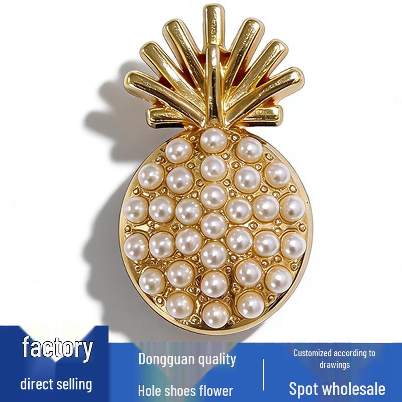 Metal Butterfly & Pearl Flower Charms for Crocs - Decorative Shoe Accessories