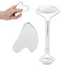 Stainless Steel Facial Roller Gua Sha Tool Face Skin Roller Massager Scraping Board