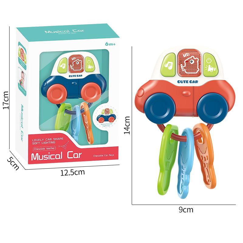 Infants And Children'S Multi-Functional Music Lights Car Model Toys, Baby Can Bite Toothpaste Soothing Toys