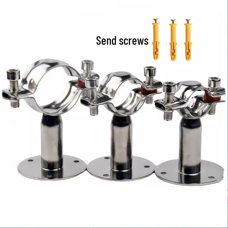 304 Stainless Steel Sanitary Pipe Clamp with Base
