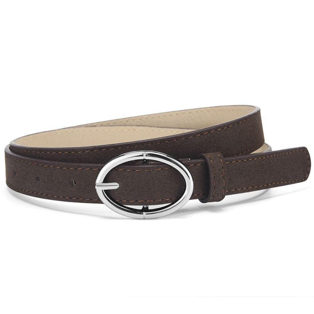 Casual Suede Leather Belt Luxury Design Waistband Trendy Business Waist Belt  For Women