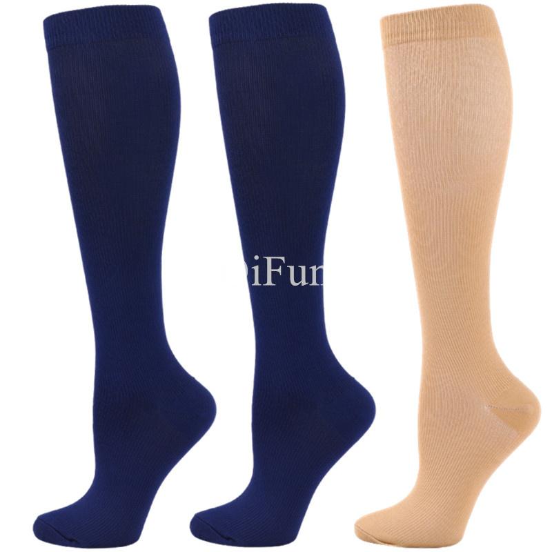 3 Pair Copper Compression Socks Women Men Anti Fatigue Pain Relief Graduated Unisex Compression Stockings Knee High 15-20 Mmhg