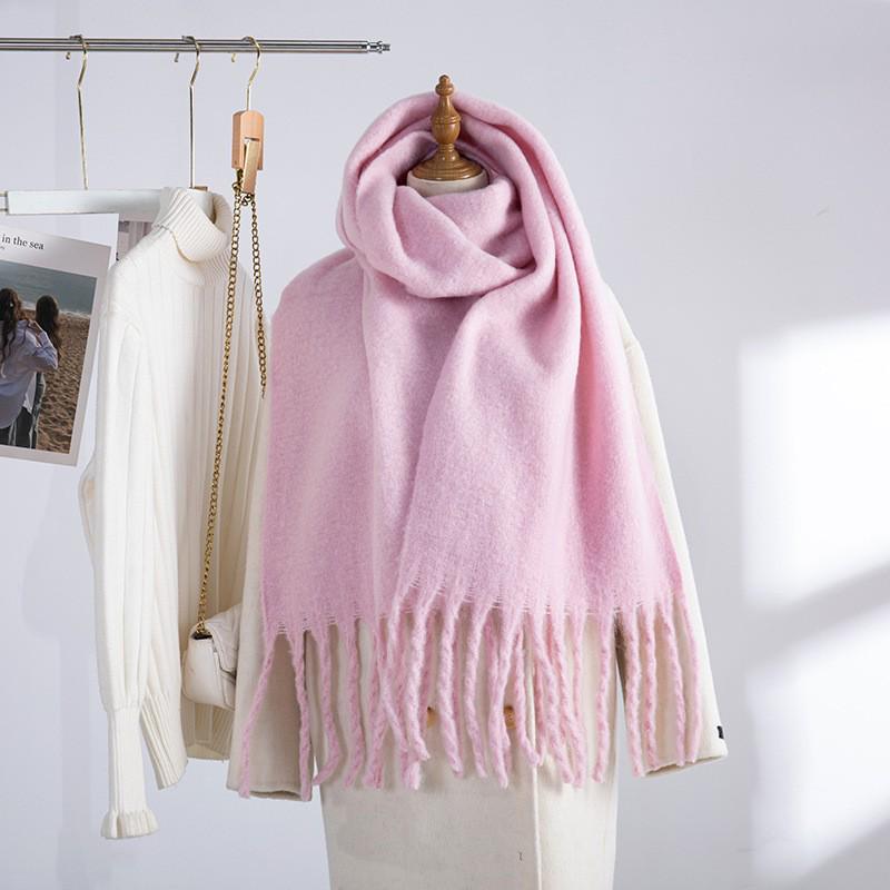 Women's European and American Style Long Fringe Mohair Scarf - Warm Autumn/Winter Shawl & Neck Warmer