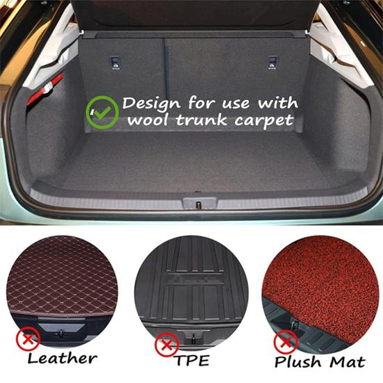 3Pcs Universal Car Trunk Organizer Anti-Slip Dividers with Heavy-Duty Straps