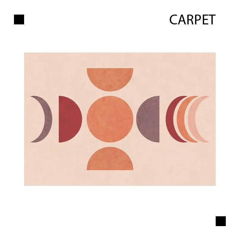 Nordic Modern Minimalist Living Room Carpet Abstract Non-slip Luxury Bedroom Rug Home Decoration Fluffy Square Vortex Mat