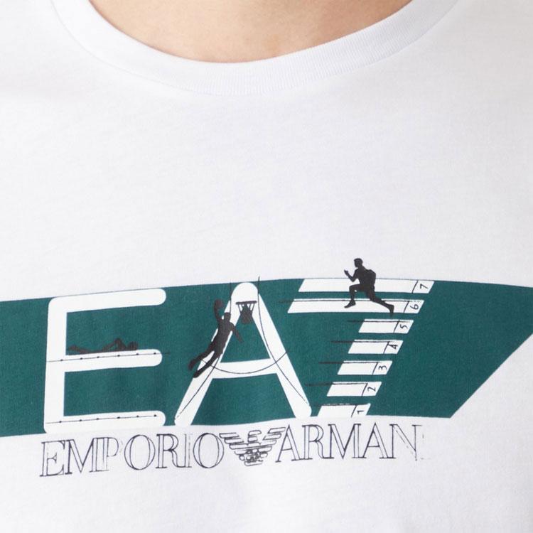 Emporio Armani Ss23 Letter Print Short Sleeve T-Shirt Men Tops White 3RPT39-PJ7CZ-1100