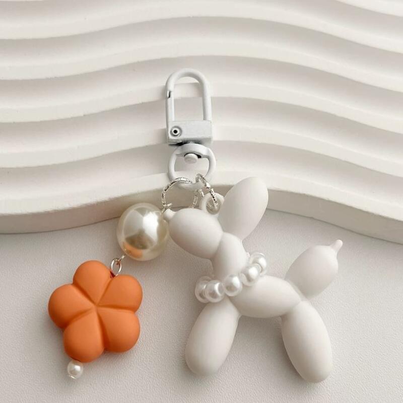 1+1 Ballon Welpe Perlen Schlüsselanhänger Paar Freundschaft Schlüsselanhänger