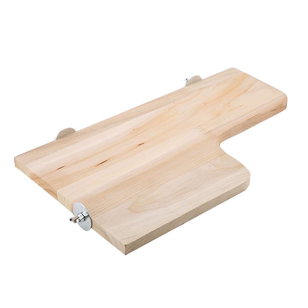 L Shaped Small Pet Natural Wood Stand Platform Toy Wooden Jumping Climbing Springboard Toy