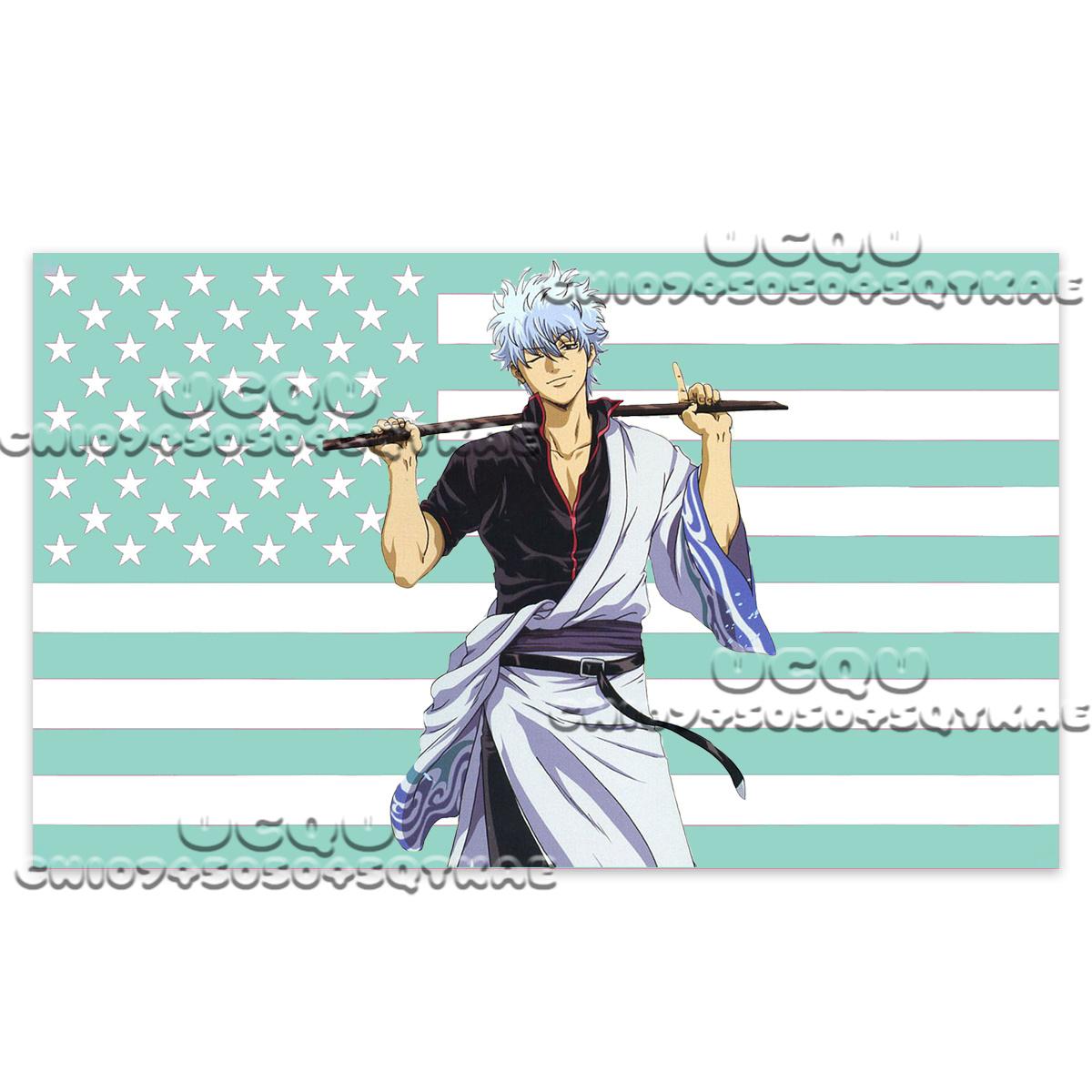 

Gintama American Flag Tapestry Animation Background Decoration Dormitory Tapestry Living Room Background Cloth Sakata Gintoki 74x94cm(29x37in)
