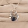 London Blue Topaz Gemstone Silver Pendant 1.8" , 925 Sterling Silver Women Wedding Jewelry , Topaz Pendant For Her CP-42-9
