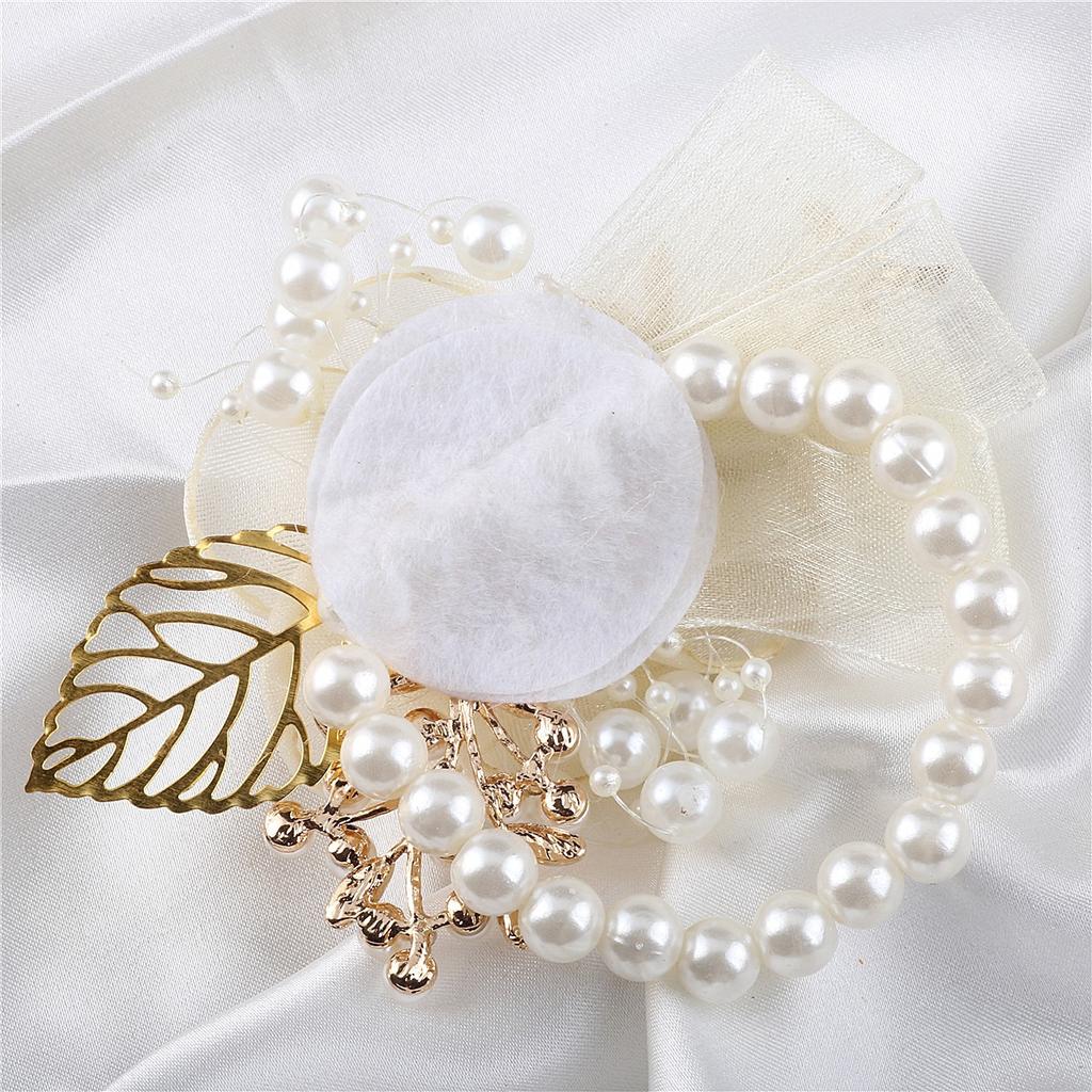 Artifical Rose Flowers Pearl Beaded Wrist Flower Ivory Flowers Bridesmaid Mensuit Marriage Wedding Accessoriesweddingaccessories