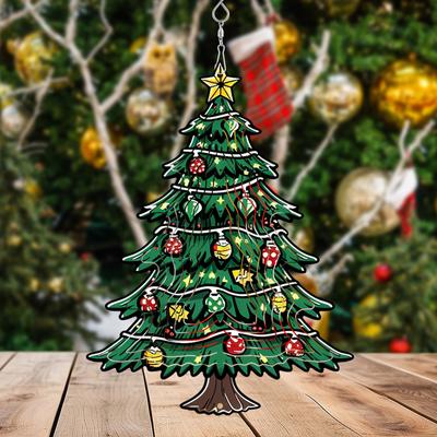 Rüzgarla Dönen 3D Paslanmaz Çelik Noel Süsleri Bahçe Dekorasyonları, İç ve Dış Mekan Asma Süsleri Hediye Olarak Vermeye Değer