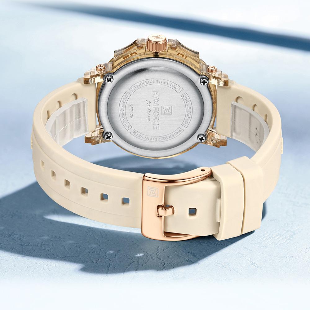 NAVIFORCE Original Women's Calendar Watch Lightweight Fashion Quartz Watch 50m Waterproof Luminous Pointer Women's Casual Watch NF7125