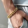 Jewelry Bracelet for Men Gold Chain Bike Bicycle Fashion Accessory Gift [Rockyu] (Gold)