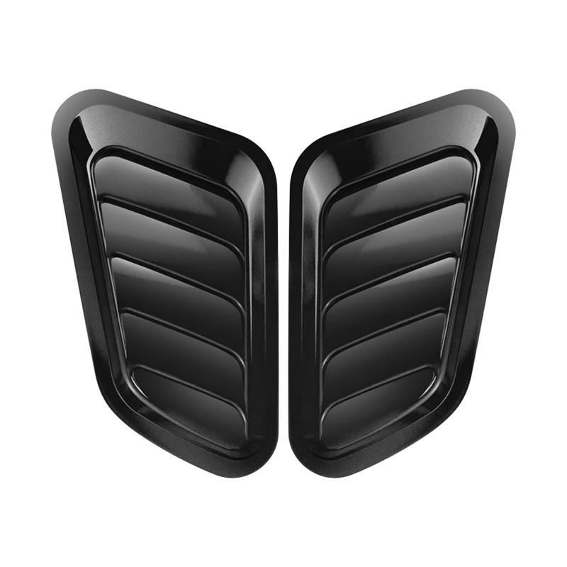 

Поддельный автомобиль 2 шт. Крышка воздуховыпускного отверстия Воздуховоды Капот кузова Декоративные Модифицированные наклейки Black