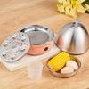 Full Stainless Steel Electric Egg Cooker With Auto Shut Off  Up To 7 Eggs, For Soft, Medium, Hard Boiled, Poached, Custard
