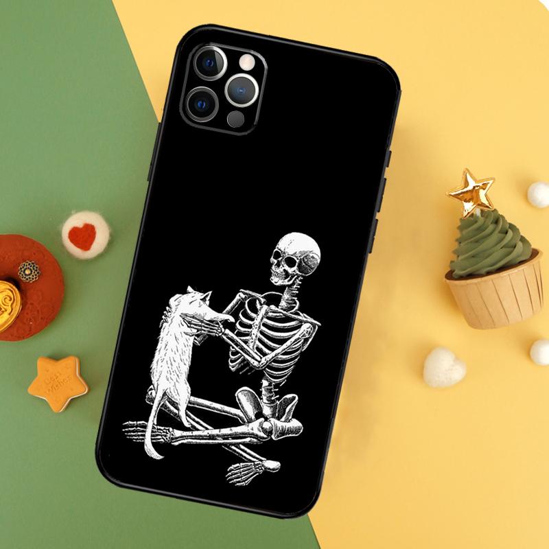 Ästhetisches Skelett-Handyhülle Für iPhone 17 17Air 16 15 14 13 11 12 Pro Max 12 13 Mini 16E Stoßfeste Hülle