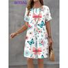 Fashion Loose Short Sleeve Dress Casual Versatile Casual Dresses