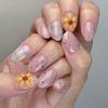Simple sunflower decorative nail sticker Japanese 5D relief 3D three-dimensional nail sticker colored makeup sticker