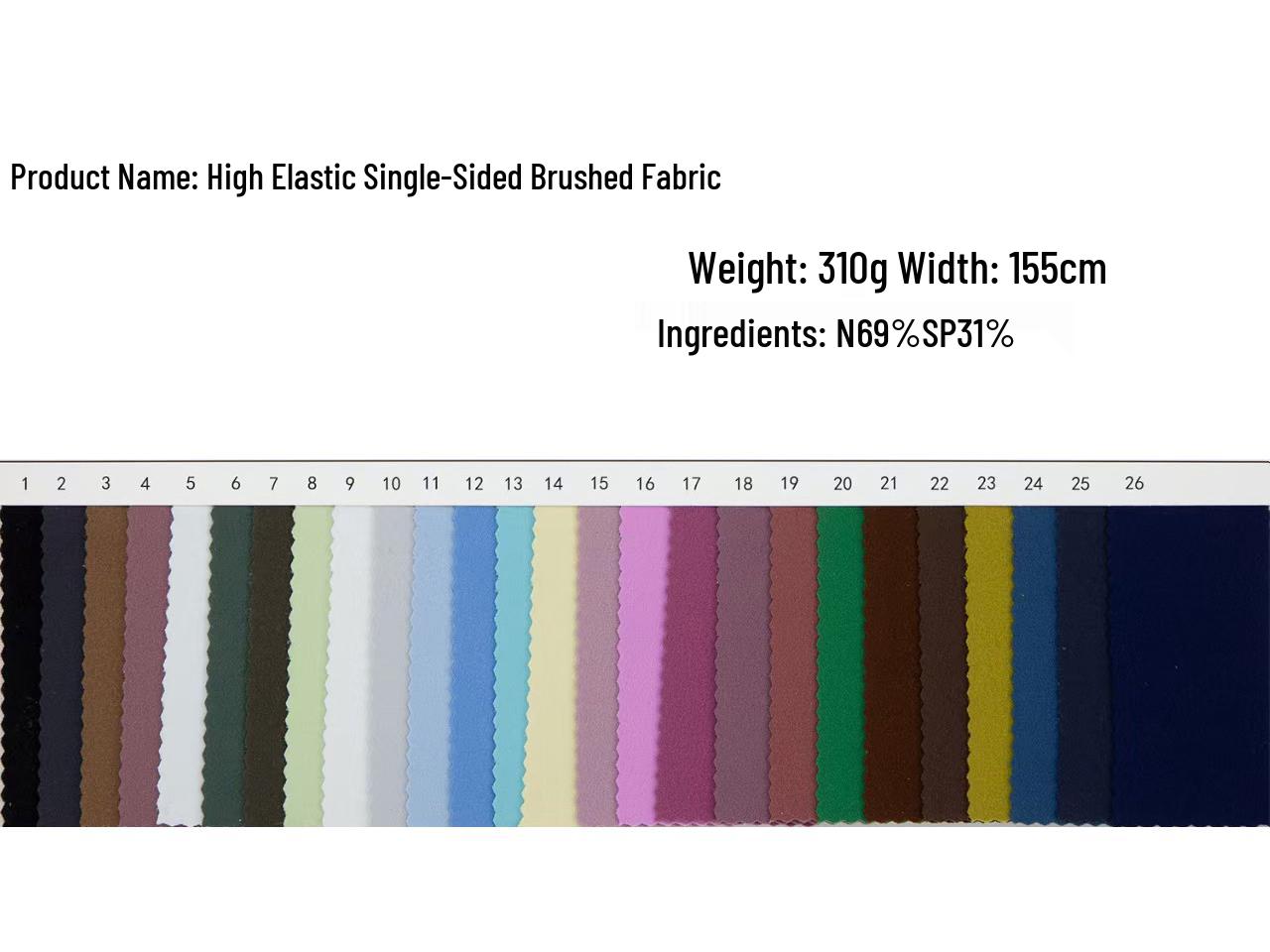 310g High-Elastic Brushed Yoga Fabric, Fleece Lined for Enhanced Thickness