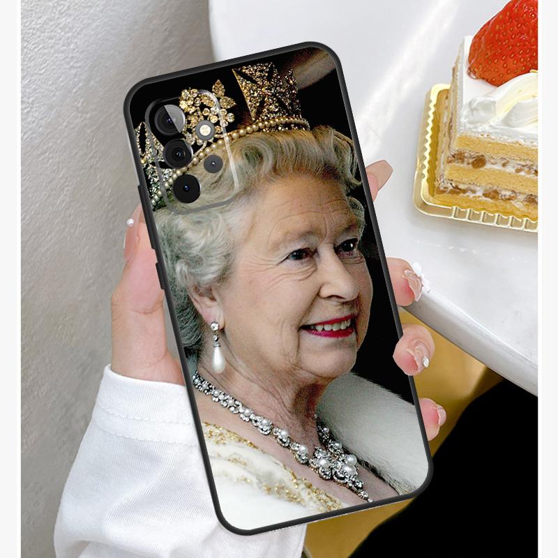 

England Queen Elizabeth II Case For Samsung Galaxy A15 A25 A35 A55 A51 A71 A12 A32 A52 A13 A33 A53 A14 A34 A54 Cover Samsung A32 4G
