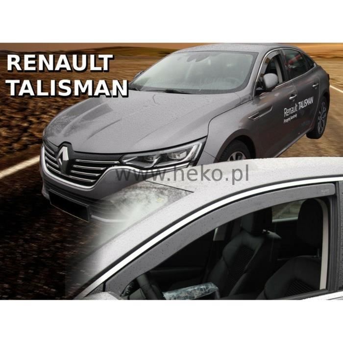 Déflecteurs d'air - J&amp;J AUTOMOTIVE - Renault Talisman - Fumé - Installation facile - Acrylique renforcé