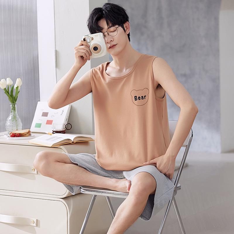 

Women s Cute Backless Pajama Set with Built-in Bra & Men s Summer Homewear XXXL
