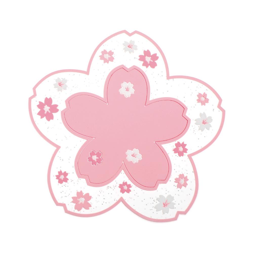 1PC Cherry Blossom Coaster Tea Cup Mat Kawaii Flower Shape Placemat Heat Resistant Table Mats Mug Protector Pad Drink Cup Mat